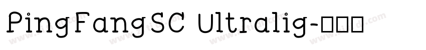 PingFangSC Ultralig字体转换